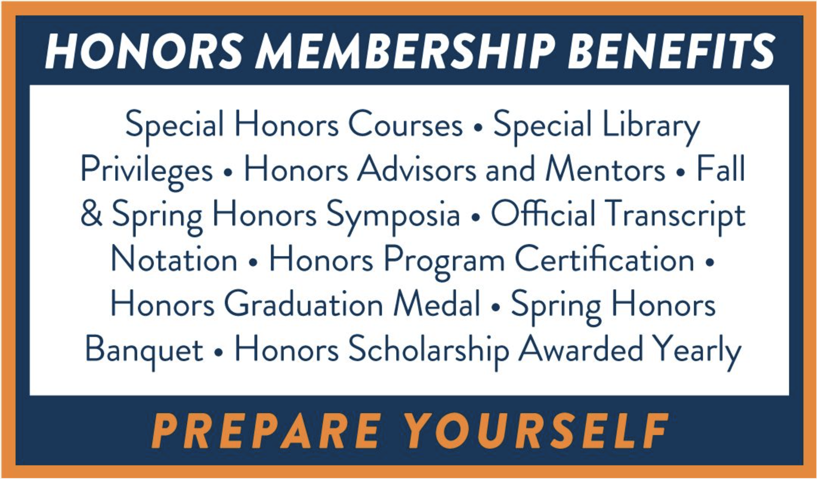 Honors Membership Benefits